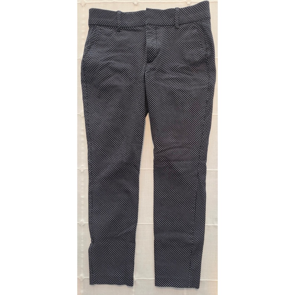 GAP Signature Skinny Ankle Pants Womens 6 Black White Polka Dot Trousers Dressy